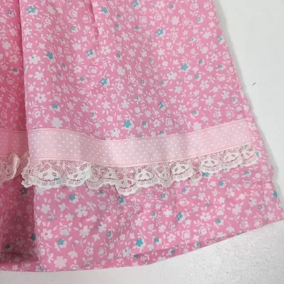 Vintage Handmade Dress Girls Dress Size 12-18m Pink Floral Butterfly - Picture 3 of 5